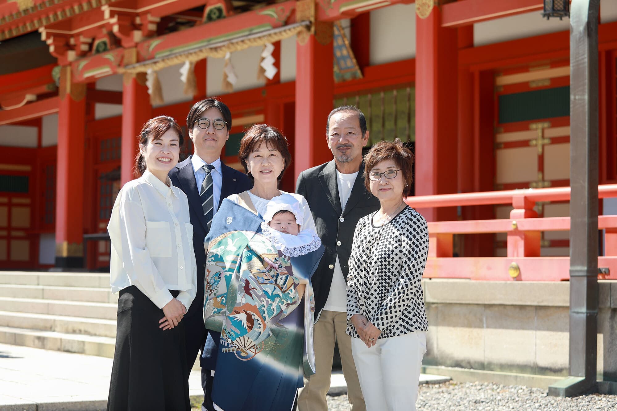五社神社と諏訪神社のお宮参り出張撮影
