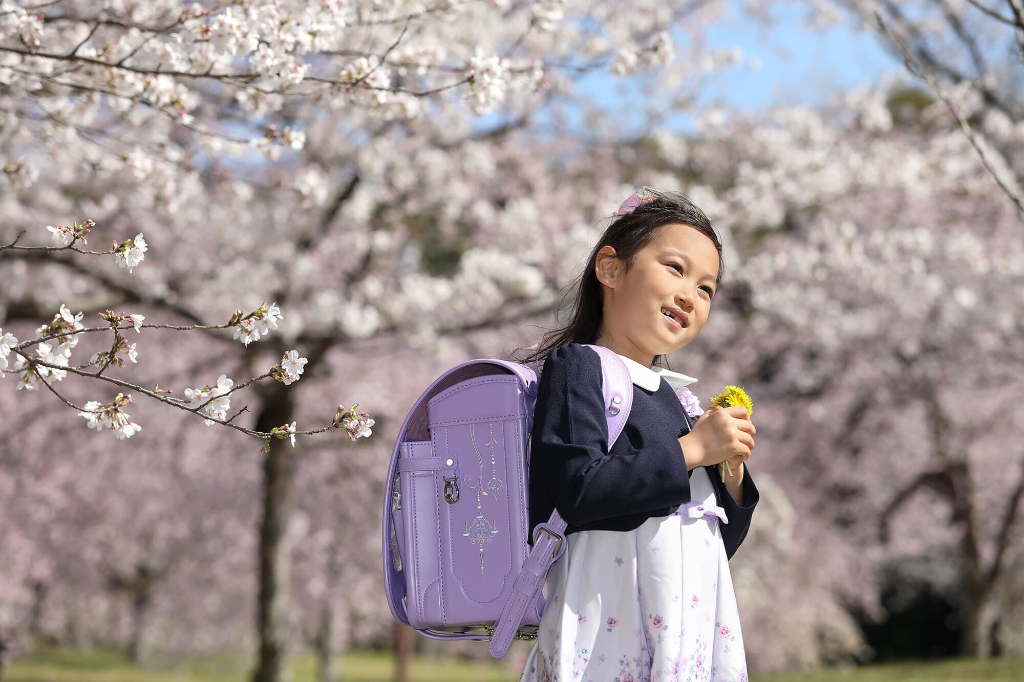 入学記念の家族写真