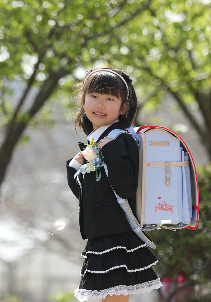 入学記念の家族写真