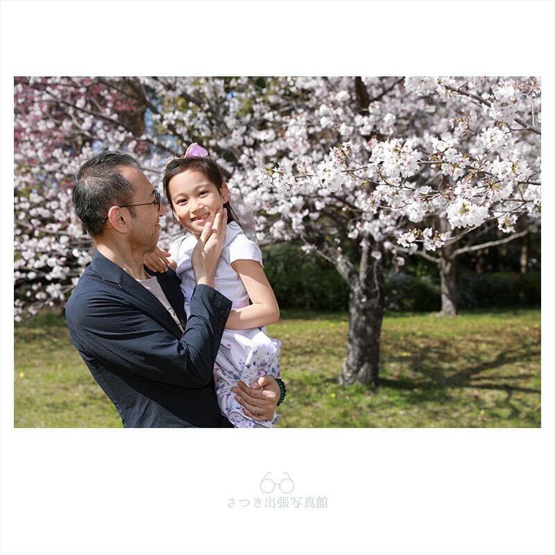 入学記念の家族写真